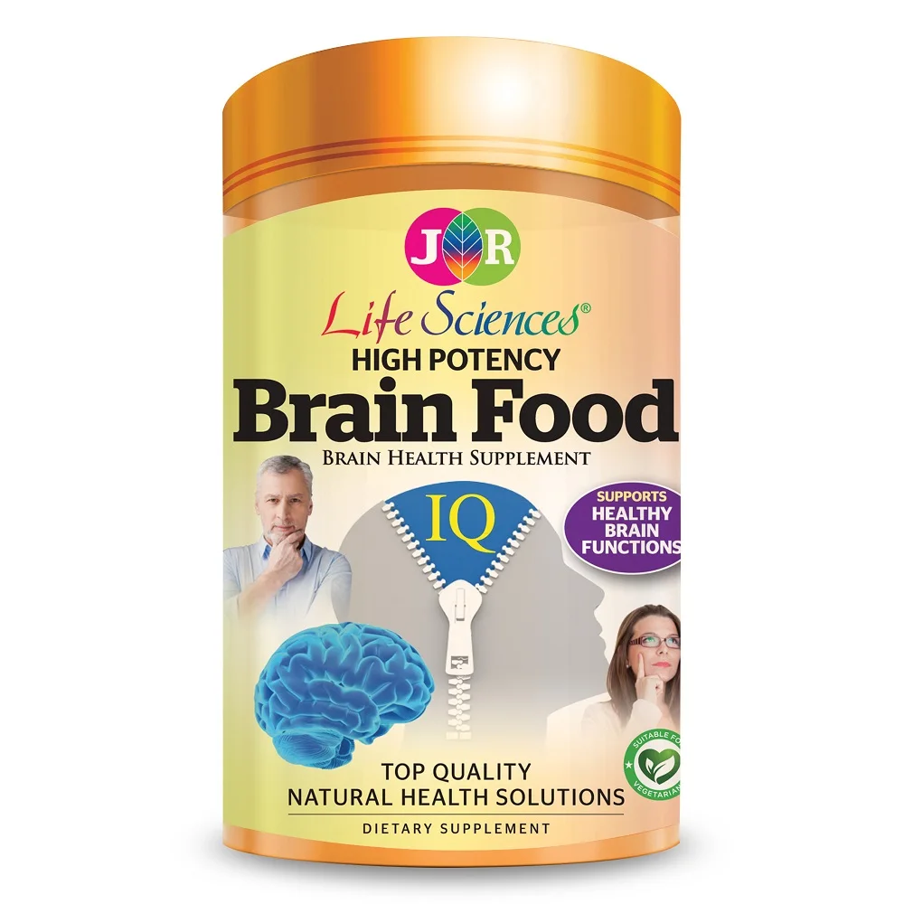 
JR Life Sciences High Potency Brain Food (180 Vegetarian Capsules) Helps Improve Memory Or Sleep And Support General Brain 
