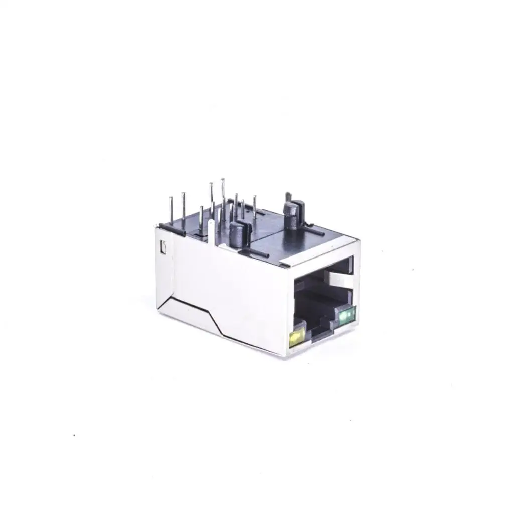 rj45 connector shielded SIDE ENTRY TRANSFORMER JACK WITH LED