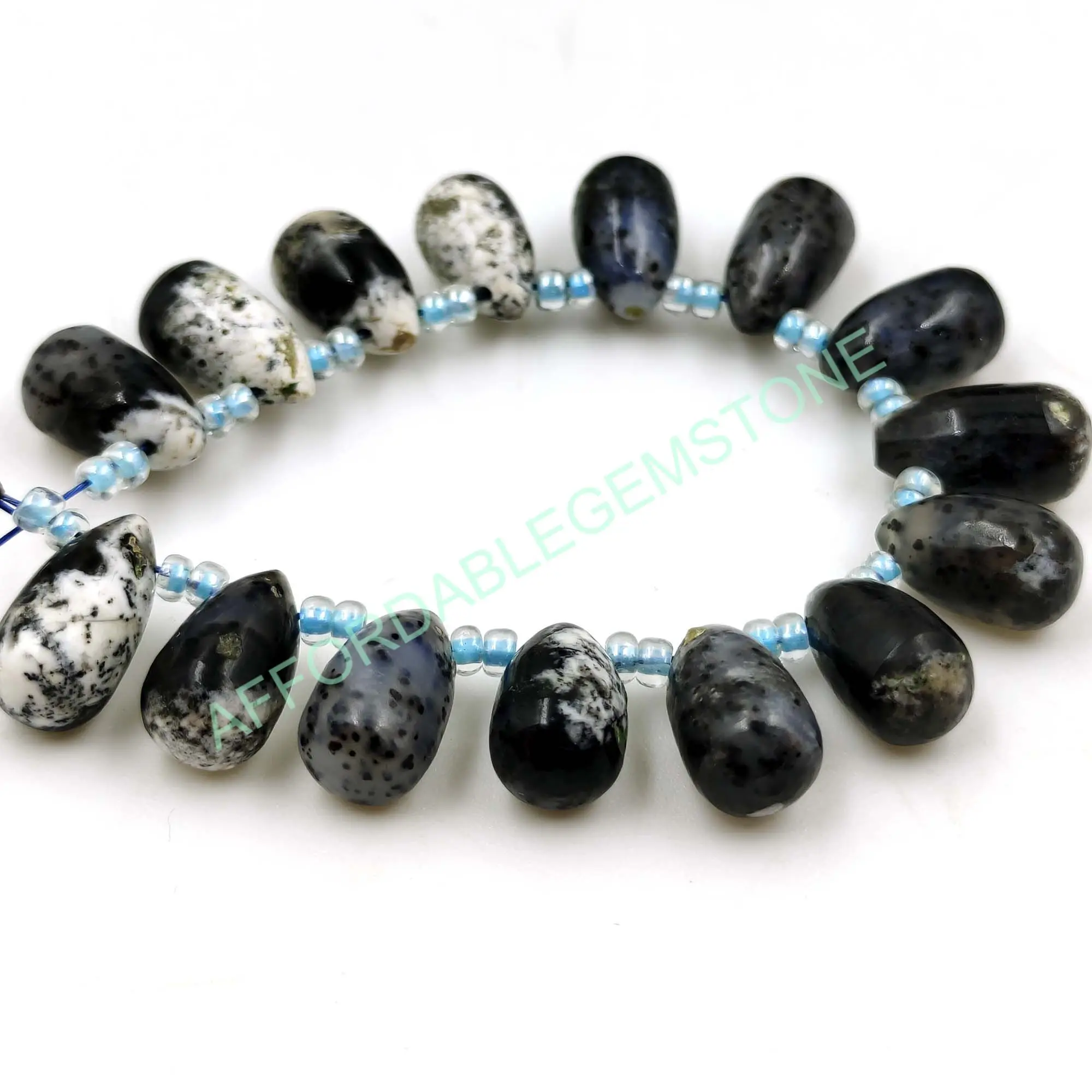 Natural dendrite opal teardrop shape stone top drilled stone cabochon gems loose gemstones wholesale gemstone rare gemstone bead