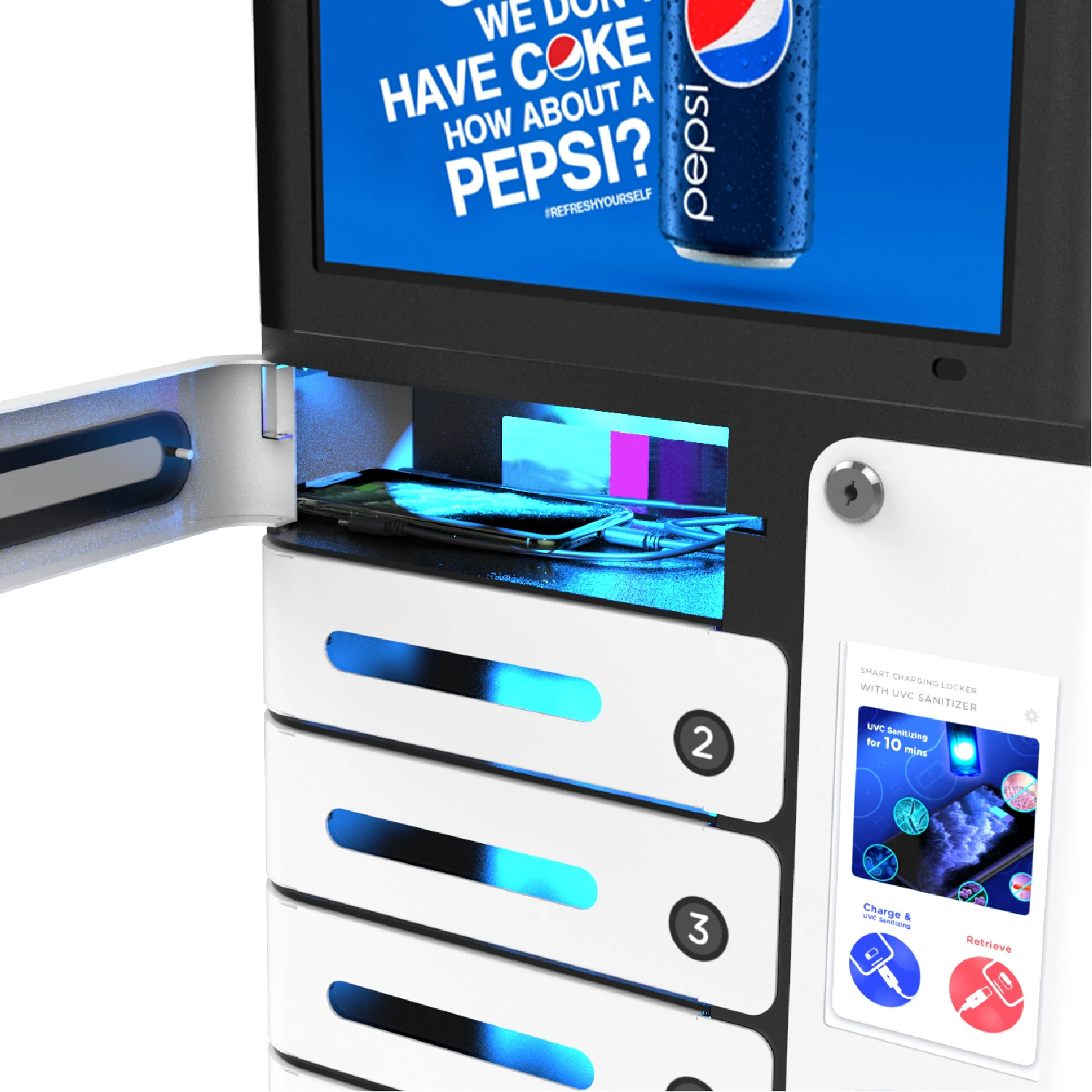  Лучшая продажа продуктов Y2Power Миа Pro Deluxe 8 Bay сенсорный экран мобильного шкаф с ячейками для карт памяти 14 