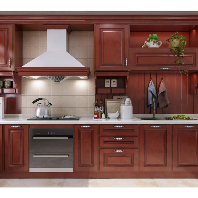 Malaysia manufacture modern design wooden furniture American modular kitchen cabinet