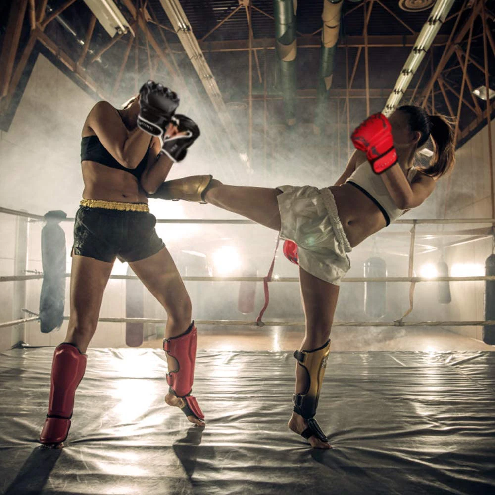 Суперсентябрь предложение боксерские перчатки с принтом скелета для смешанных боевых искусств ремешком на запястье и защитой костяшек кожаный материал по низкой цене