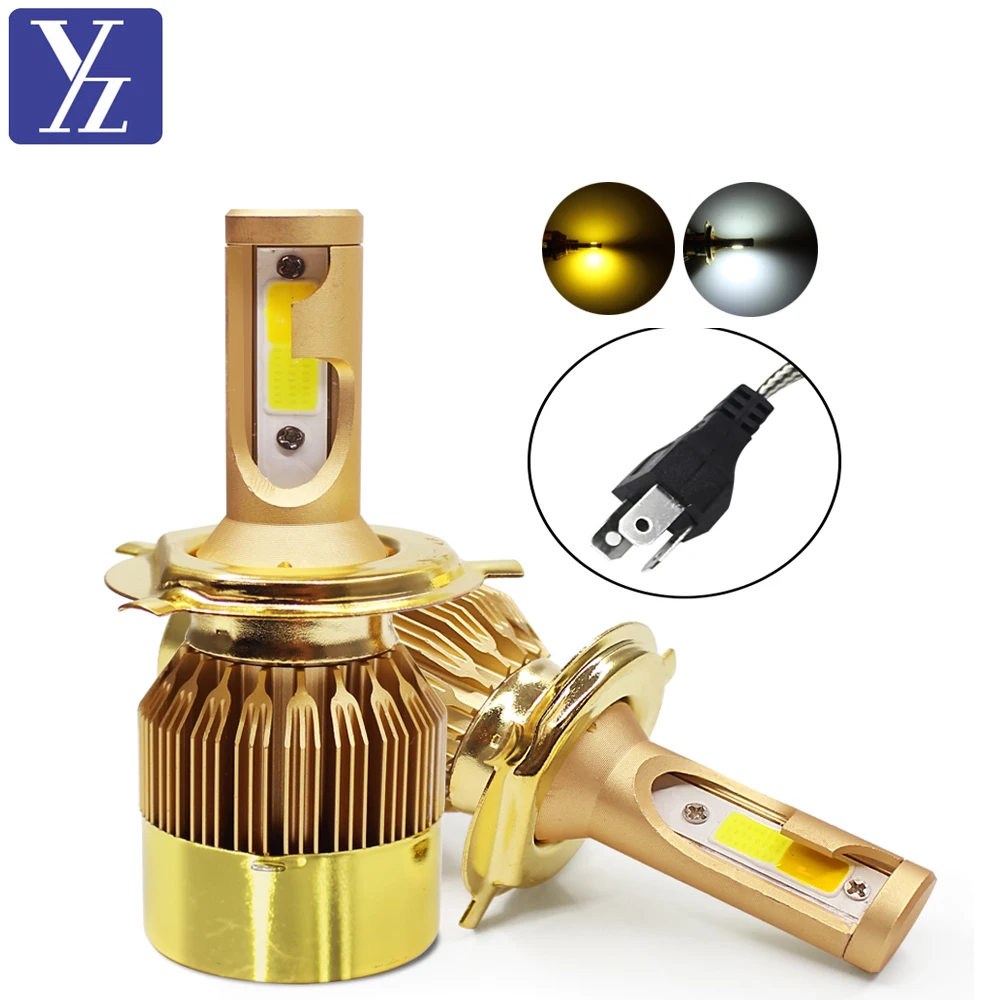 LED Headlights C6 72W 8000LM COB Auto Headlamp Bulbs Bombillo H1 H3 H4 H7 H11 880 9004 9006 9007 9005 Car led fog head lights