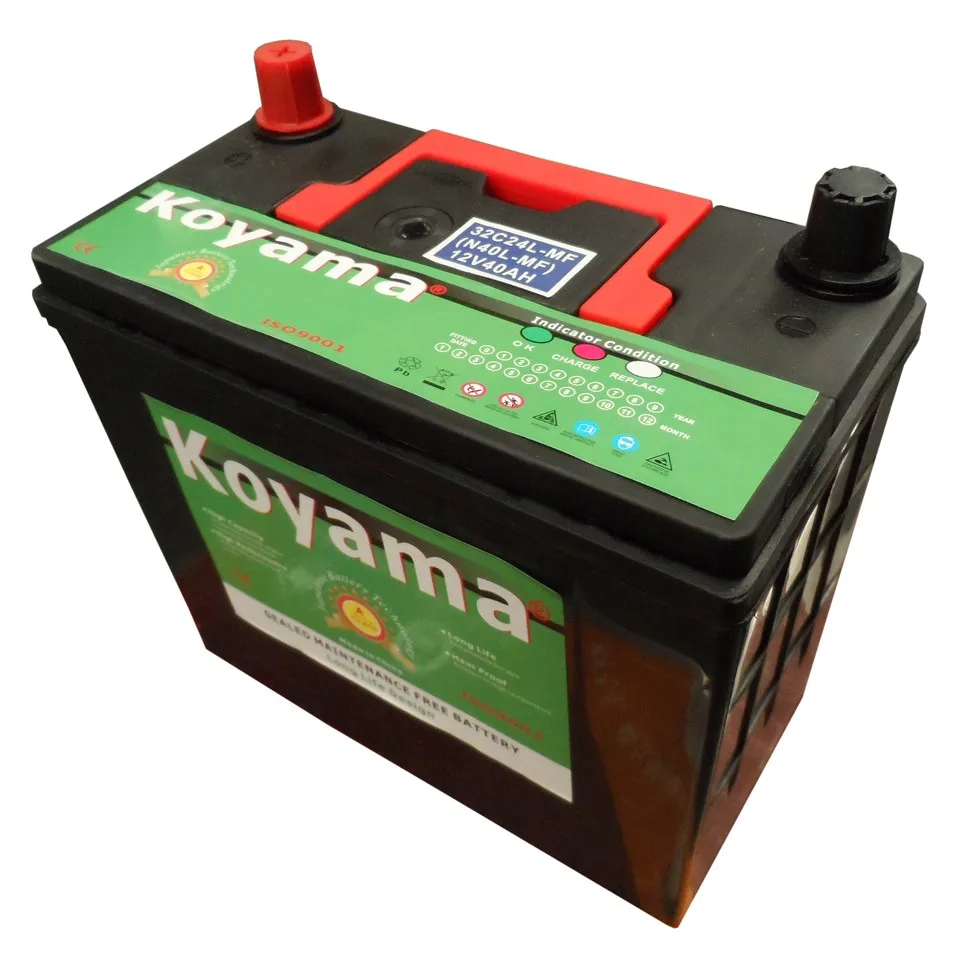 N40L 12V 40Ah MF Rechargeable Car Battery 32C24L