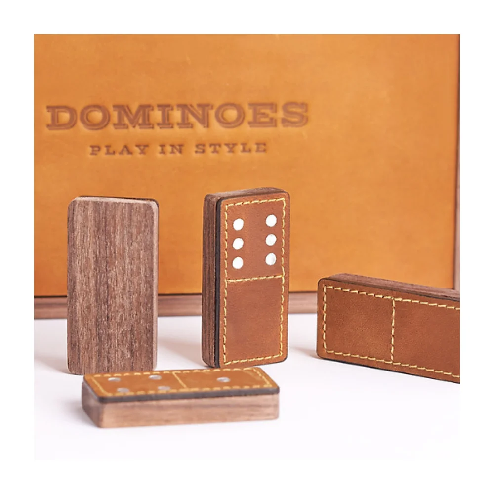 Color Wood Dominoes in wooden box From Vietnam