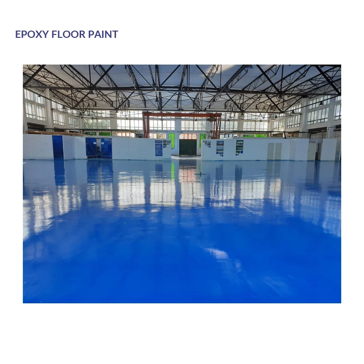 Напольное эпоксидное покрытие небесно-голубого цвета (RAL 5015) с самовыравнивающимися свойствами