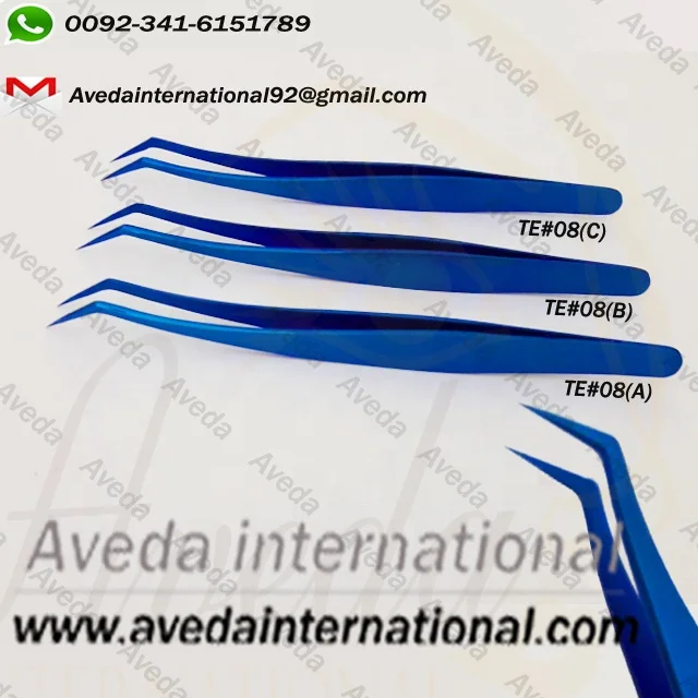 Wholesale Price Titanium Alloy Eyelash Extension Tweezers Light Weight Titanium Eyelash  Tweezers Custom Logo