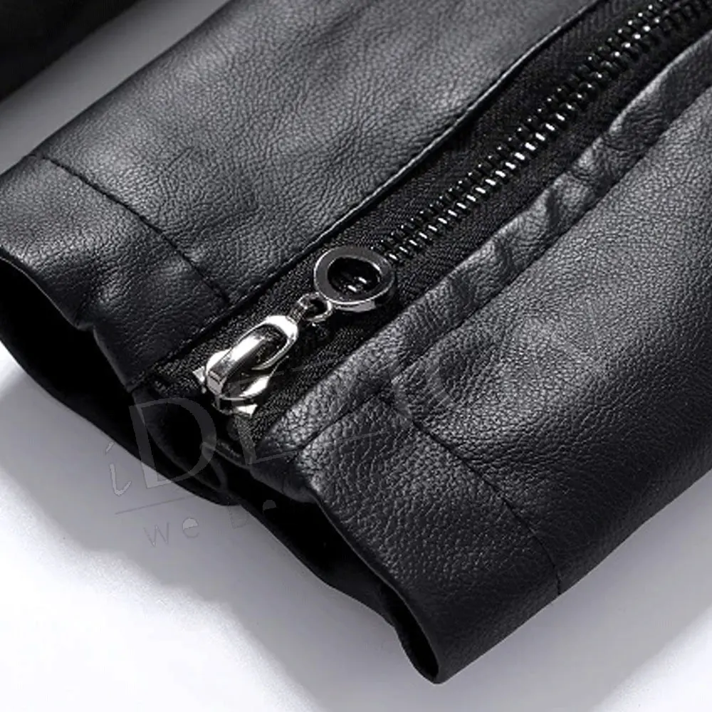  Новейший дизайн однотонная мужская кожаная куртка лучшее качество для продажи