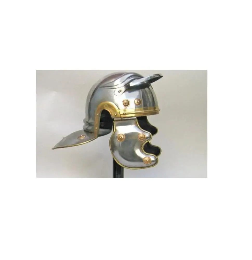Armour Helmet  Ancient Roman Wearable Helmet silver in colour with golden line in wholesale price