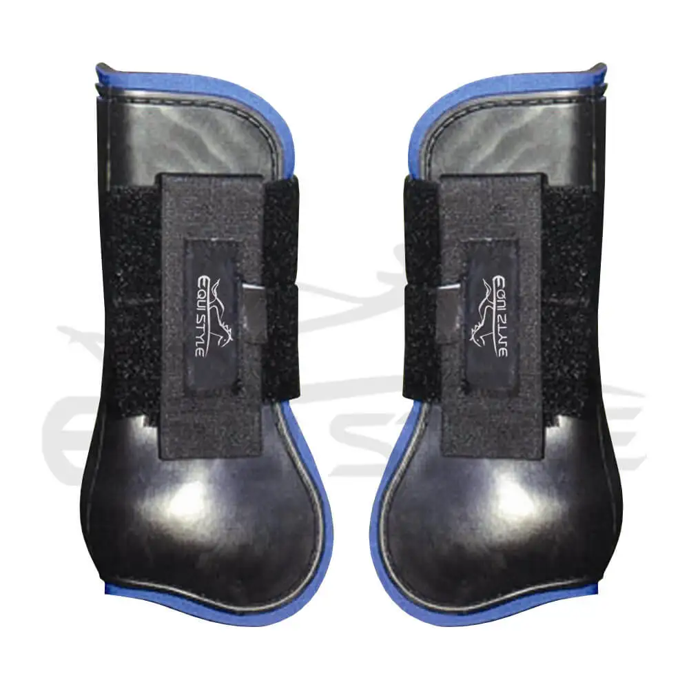 Horse Tendon Boots Pumped Up Jumping Boots Neoprene With PVC Rubber Pad Navy Black Custom Logo OEM Wholesale Horse Jumping Boots