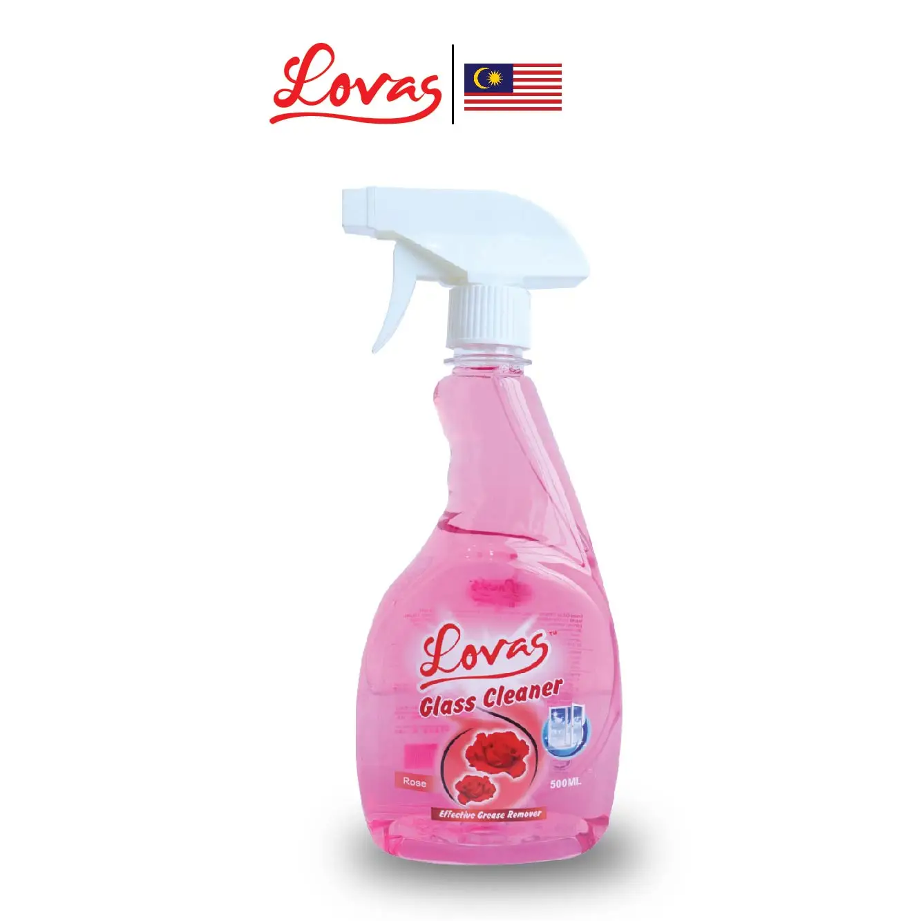 No Ammonia Rose Fragrance Glass and Surface Cleaner Liquid HALAL Clear Light Pink Laundry Detergent for Wash Storage Purpose