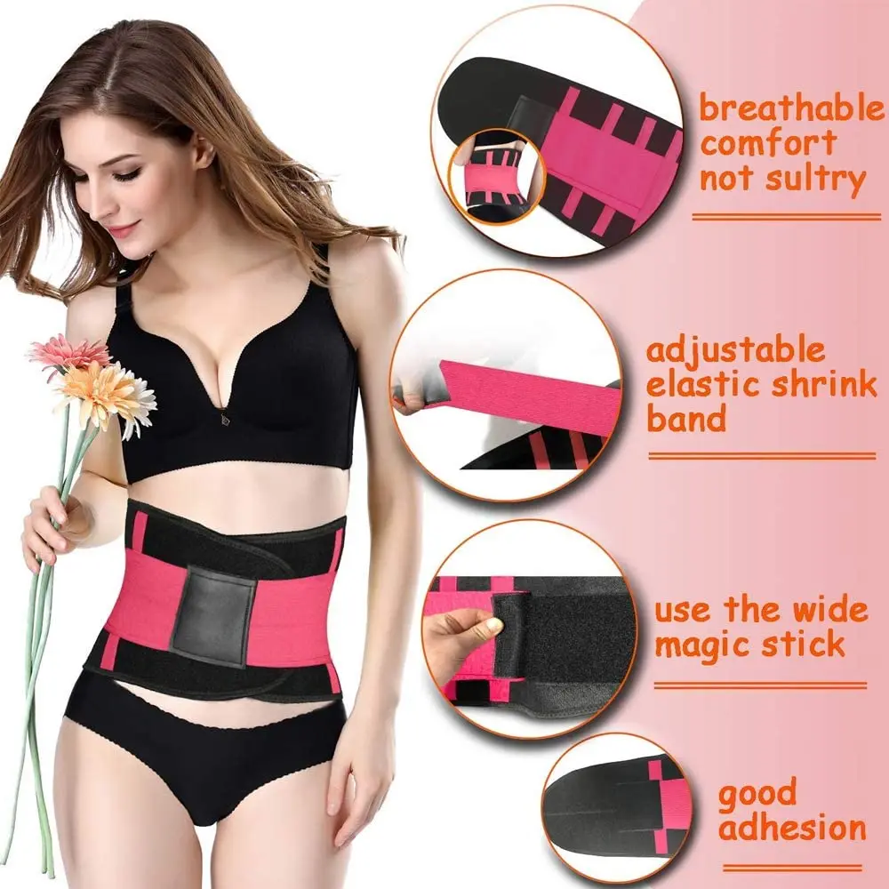Comfortable Sticky Strip Women and Men Waist Trimmer Belt Waist Shaping Support Belt Slimming Shaping Waist Wrap Band