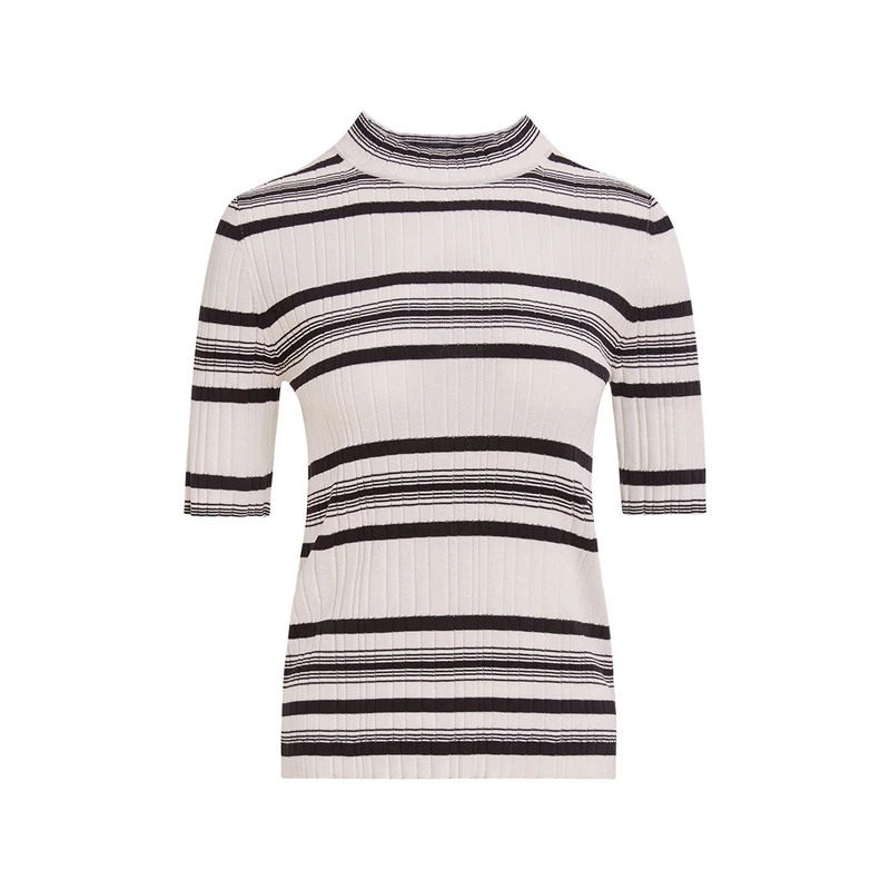 
naivee spring series cotton striped slim women top with half sleeves ladies sweatshirt classic 