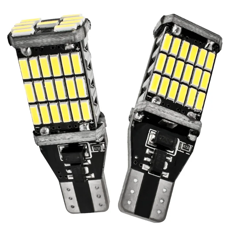 T15 921 W16W 45 SMD 4014 LED Auto CANBUS NO ERROR Backup Lamp Reverse Light 45SMD LED Car Daytime Running Signal Light White 10X