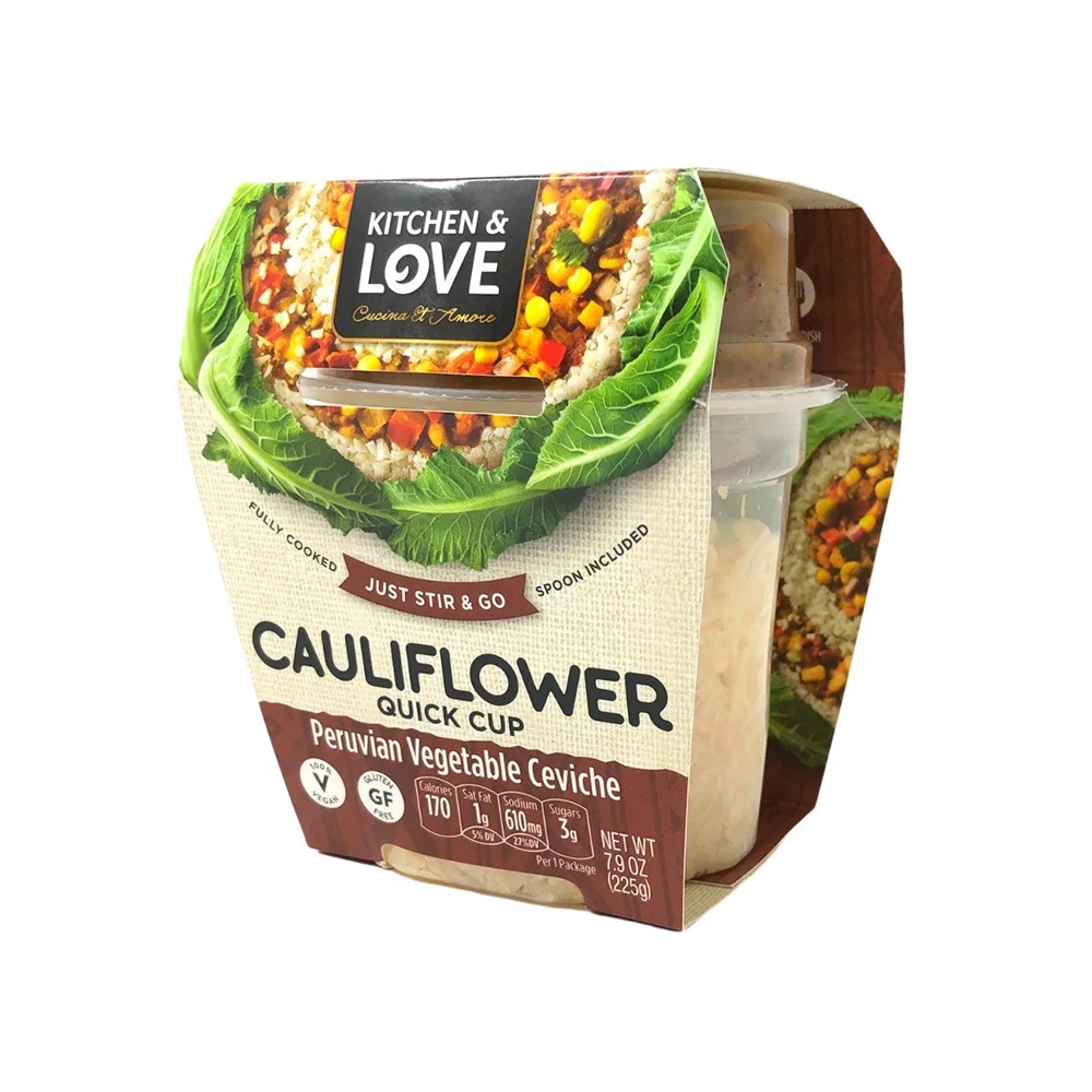 
RTE Cauliflower Meal - Peruvian Veg Ceviche Food Ready To Eat Vegan Fiber & Protein 