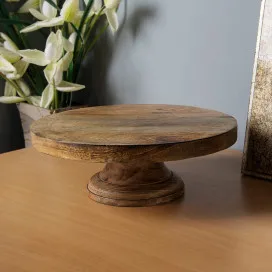 Luxurious Customized Premium Quality Wooden Cake Stand Round Wooden Cake Stand With Sticker Printing on Top  Wooden Cake Stand