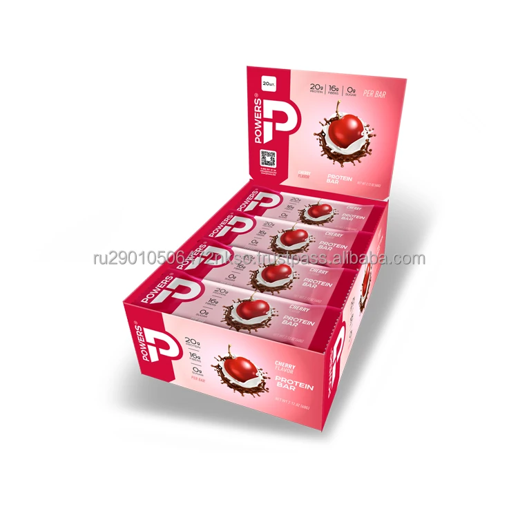 Компактные и удовлетворительные бруски белкового формата вишневого белка для правильного питания частная торговая марка протеиновых