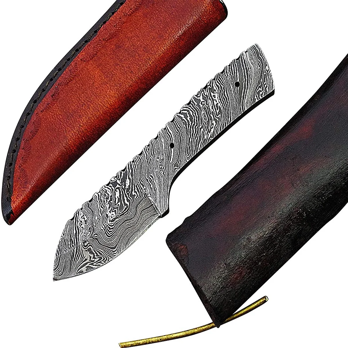 Custom handmade Damascus steel hunting knife Fixed BLADE blank blade for sale knife blade kits Best Sale Knife