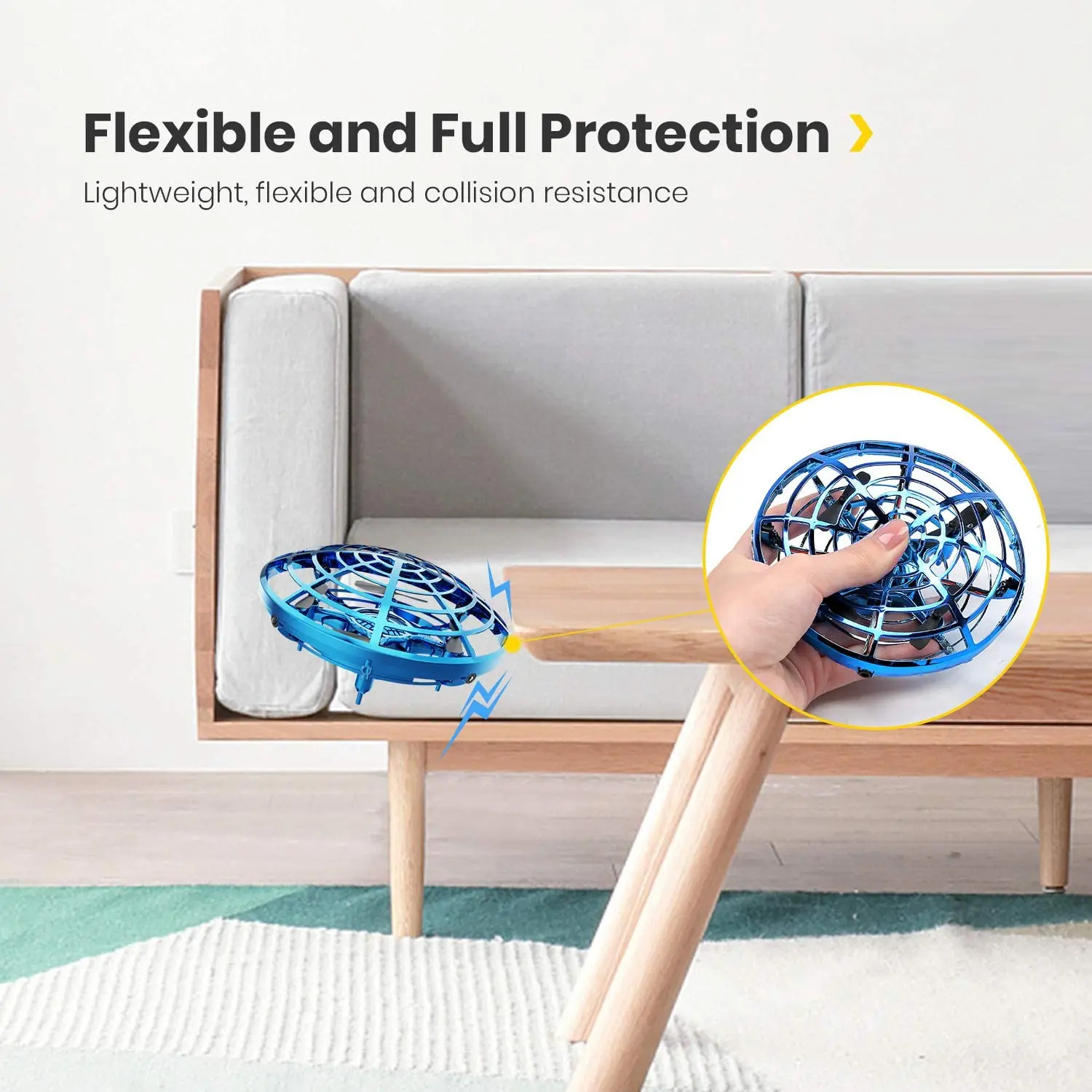 Drone for Kids Toys Hand Operated Mini Drone UFO Flying Ball Toy Gifts for Boys and Girls Motion Sensor Helicopter.