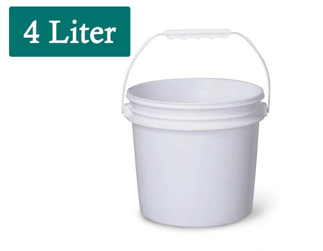 
Белая круглая пластиковая корзина 4 л для химических продуктов/пищевых продуктов с крышками 