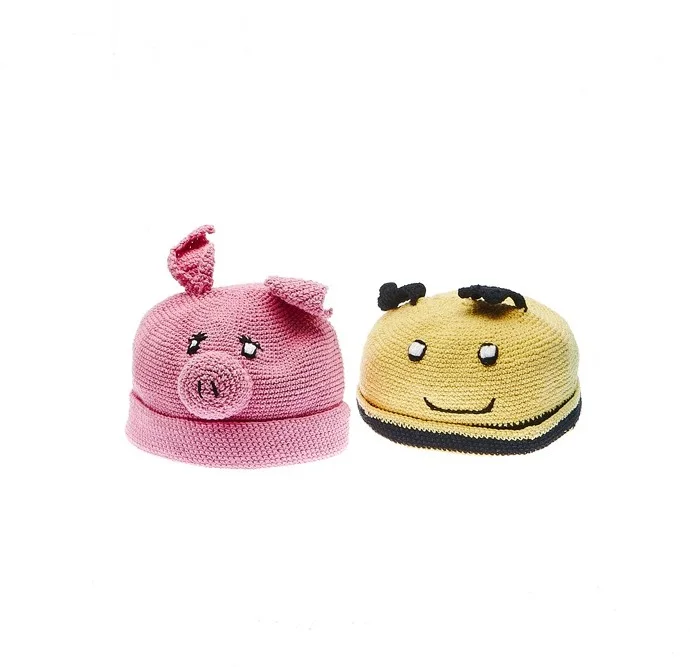 
Handmade Eco-Friendly Kids Hat with Cute Animal Designs 100% from Cotton Fashion 