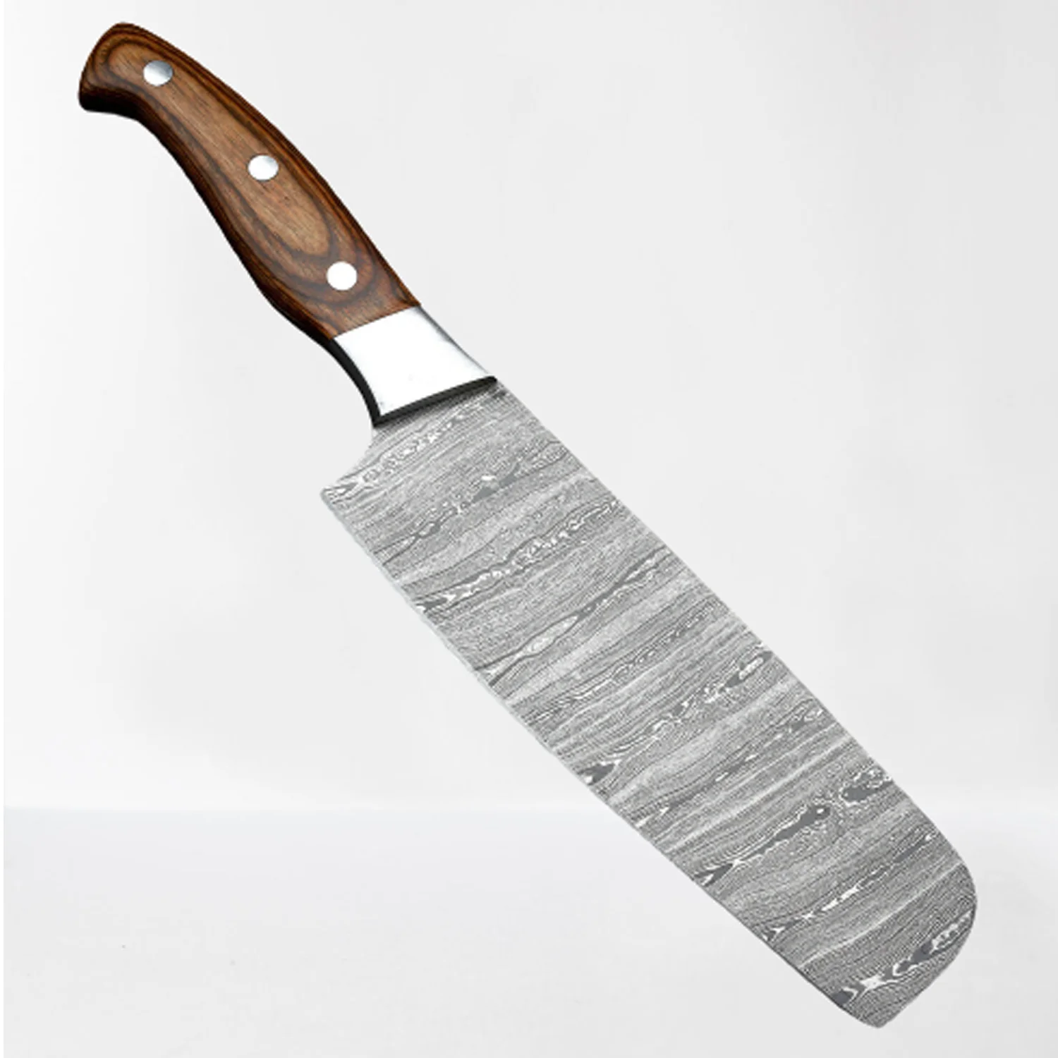 
Custom Handmade Damascus Cleaver Knife Chef/Kitchen Knife With Leather Sheath 