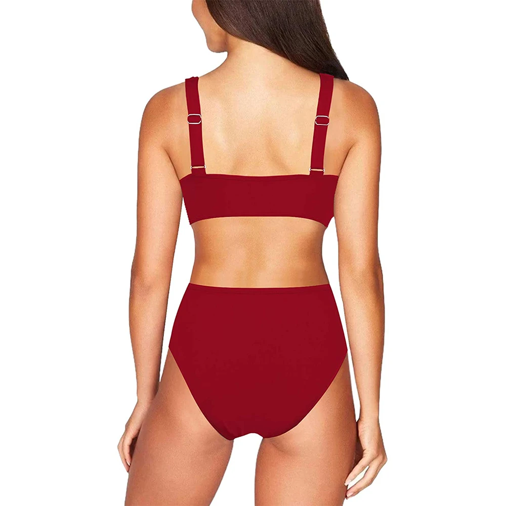 2023 wholesale price plain color swimsuit swimwear Cheap bikini bandage bikini