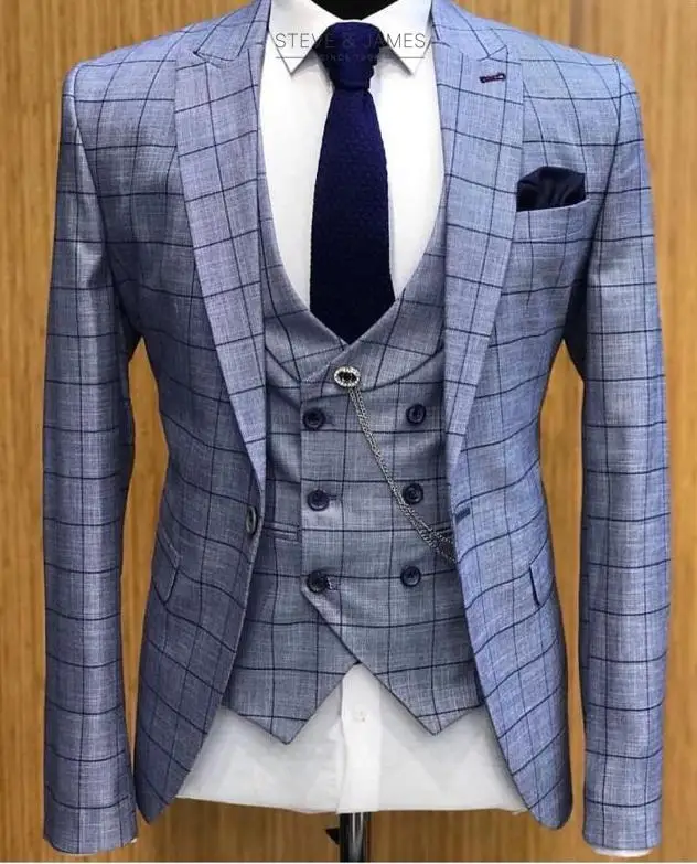 High Quality Elegant Wool Italian Suit for Men Business Dress Fashionable
