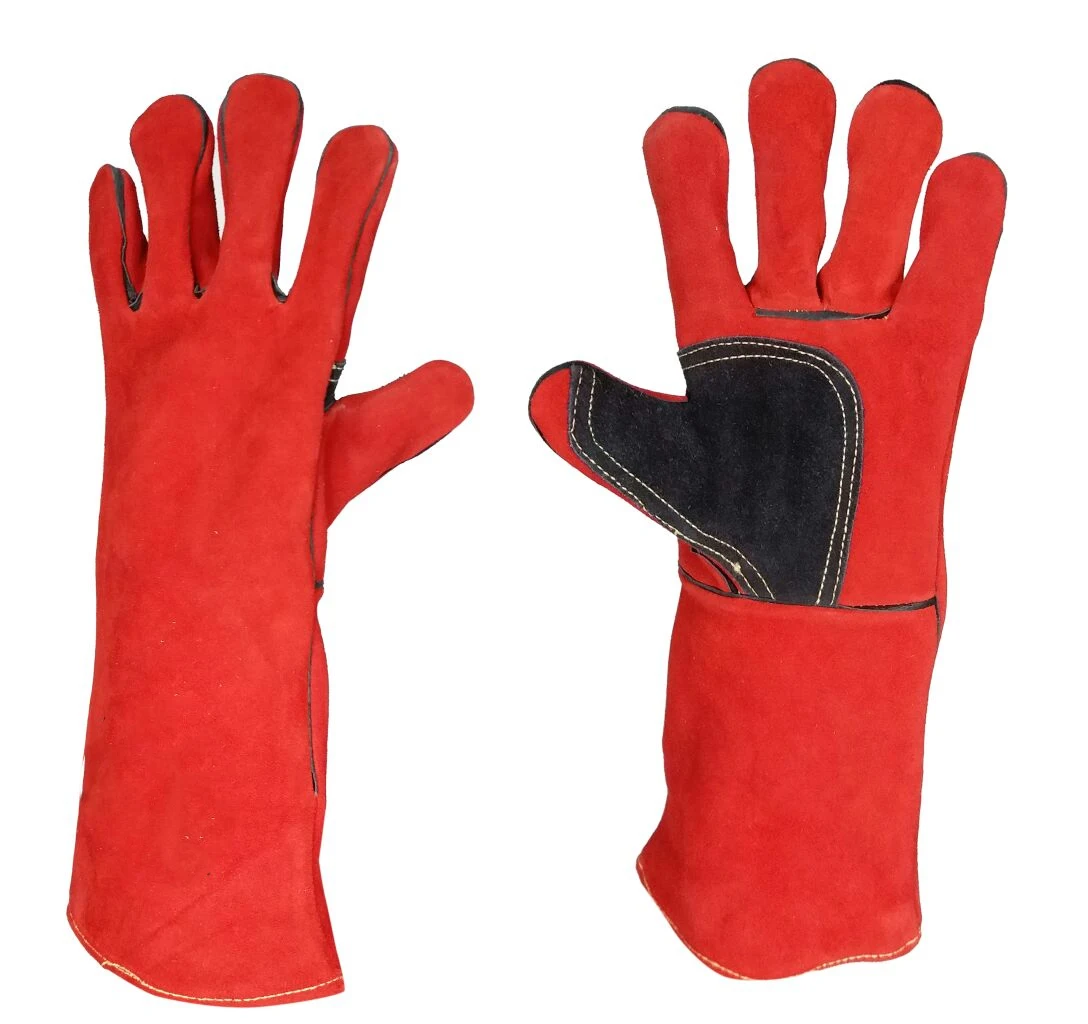  Перчатка для сварки TIG оснащена мягкой ладонью из коровьей кожи дополнительной чувствительности и манжетами спилковой длиной 15 см размер 35 лидер продаж