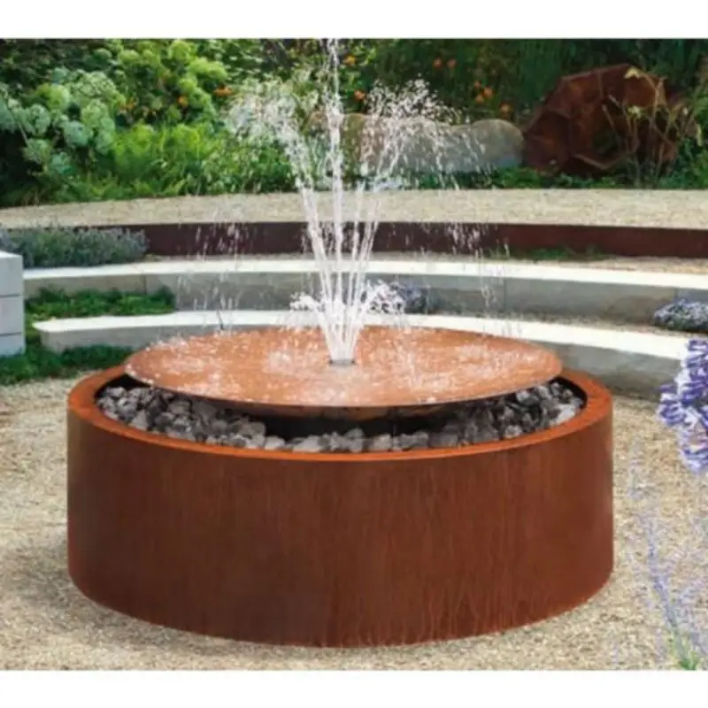 China Factory Wholesale Corden Steel Round Fountain Garden Products for Garden Park Decoration