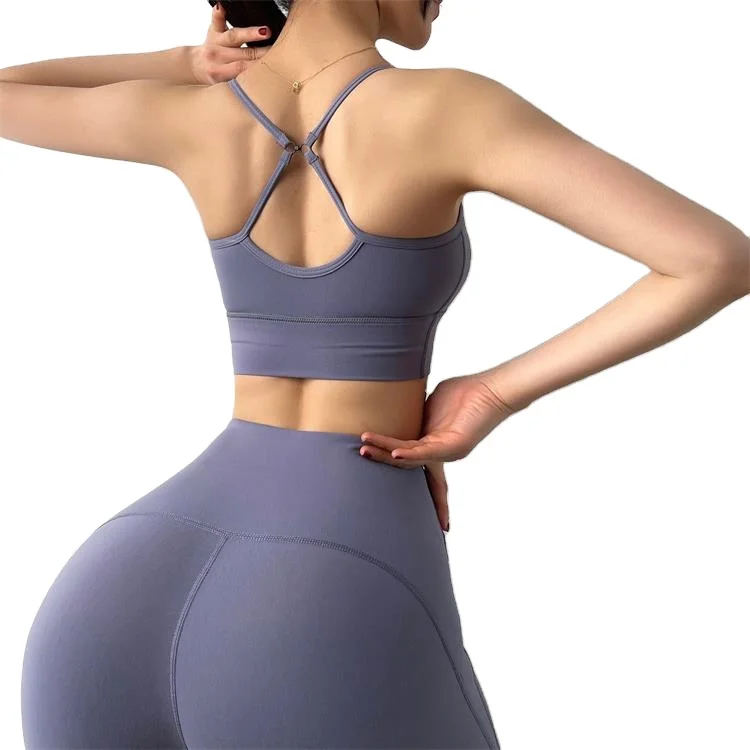 High Impact Women Sports Yoga Bra Wholesale Comfortable Elastic Stretch Yoga Top Fitness & yoga wear