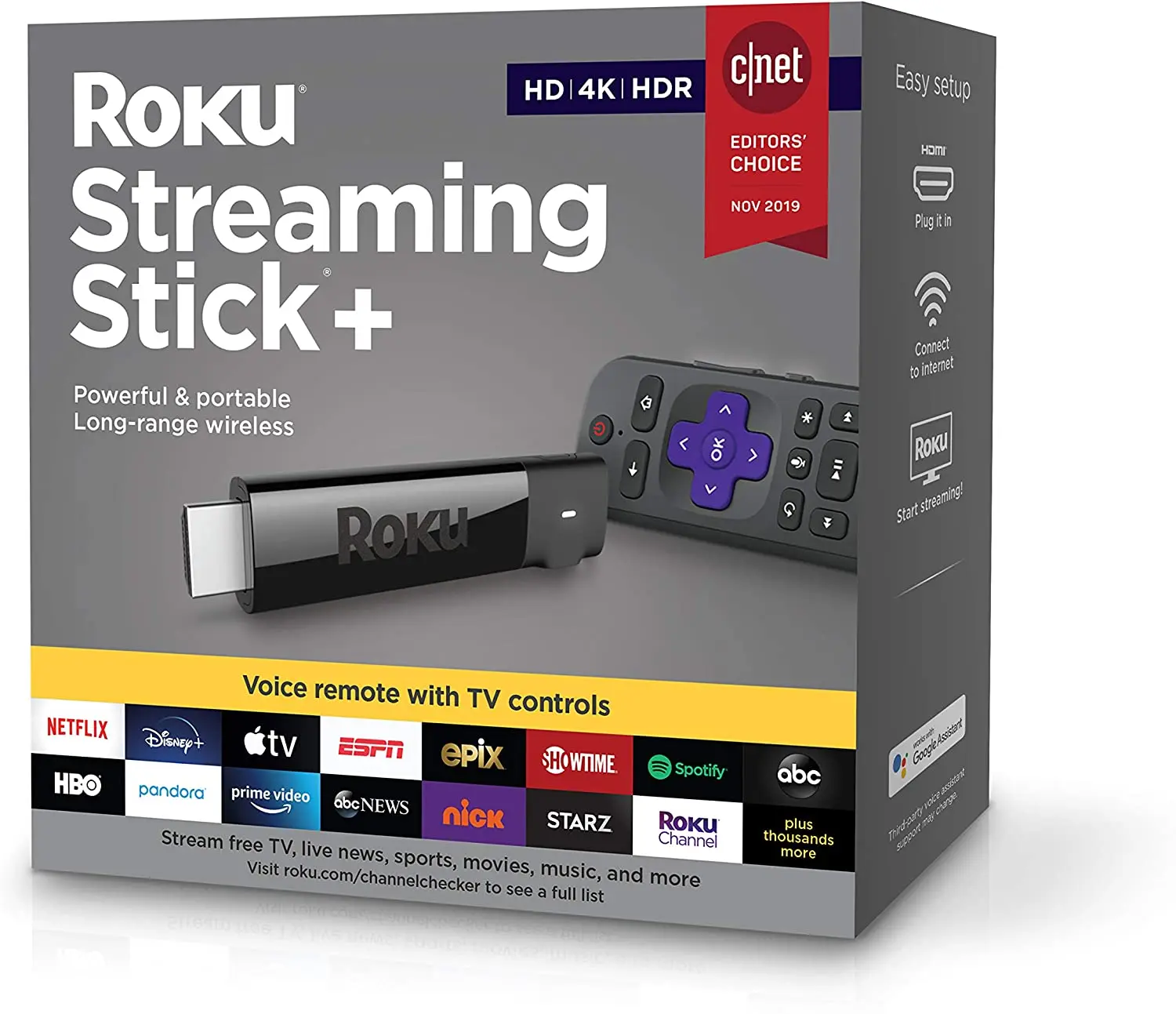 
Best Original For New Roku Streaming Stick+ | HD/4K/HDR Streaming Device with Long-range Wireless and Voice Remote 