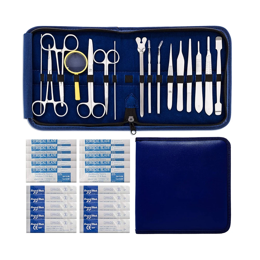 Расширенный комплект рассеивания с рукояткой скальпеля и лезвиями для студентов по биологии