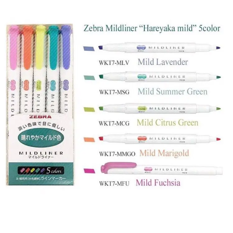  Печатающая головка для ZEBRA WKT7-5C MILDLINER серии зубная щетка с двумя головками и ручка-маркер (5