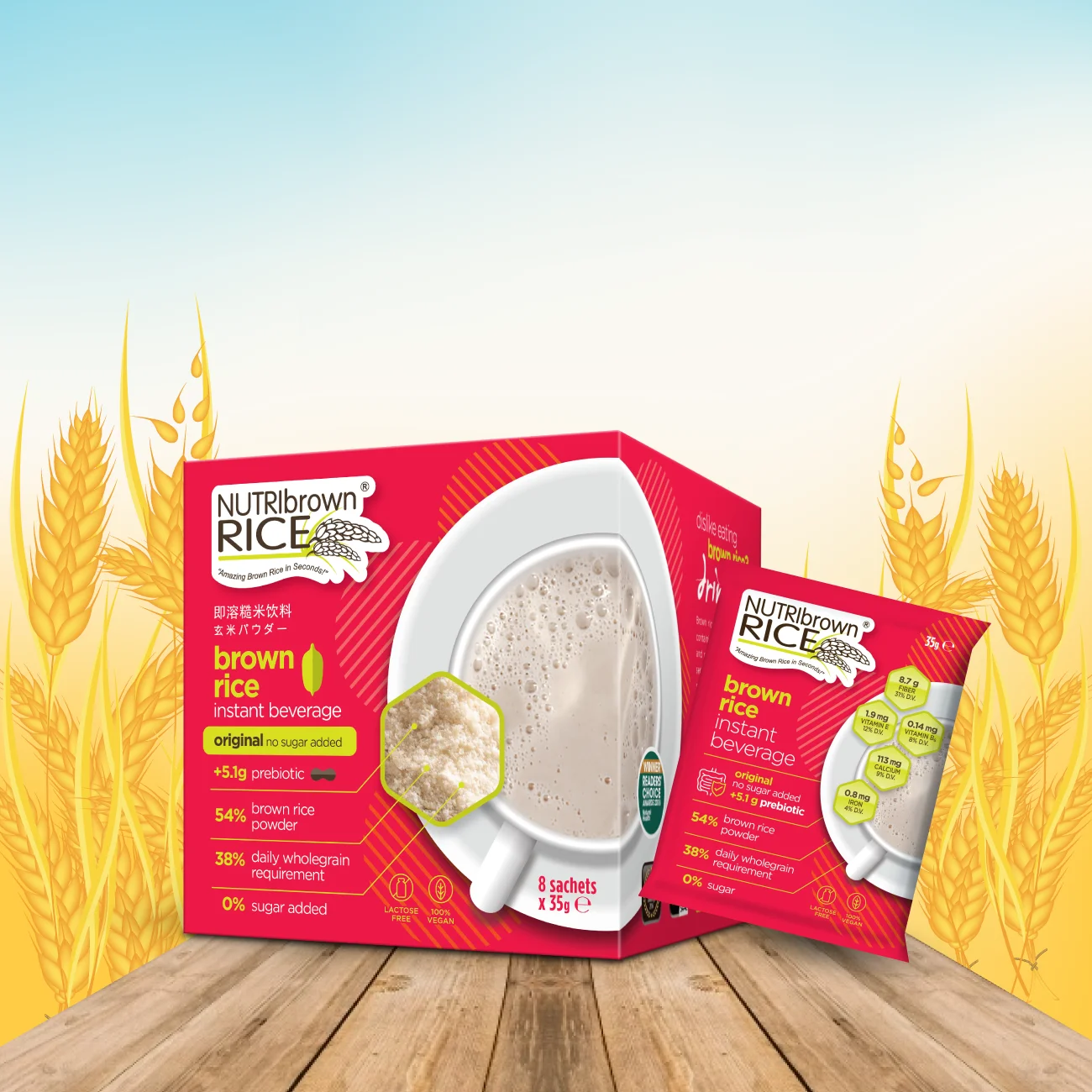 Best Selling Healthy Meal Replacement Instant Brown Rice Beverage Healthy Supplement 100% Natural