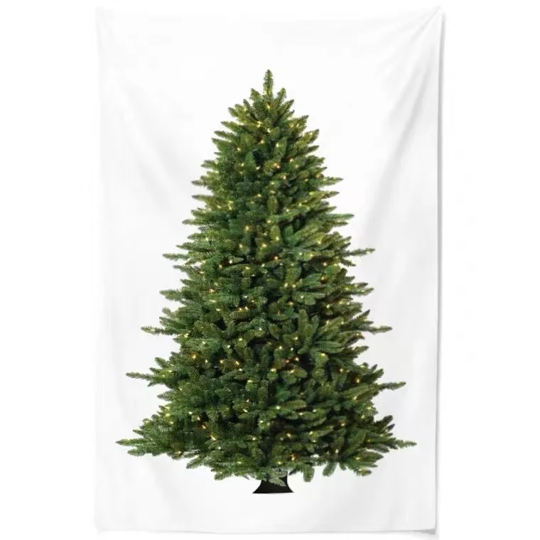 70x100 Christmas green trees without lights custom tapestry