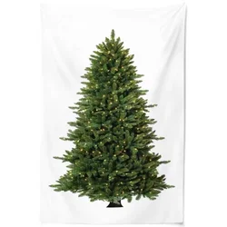 70x100 Christmas green trees without lights custom tapestry