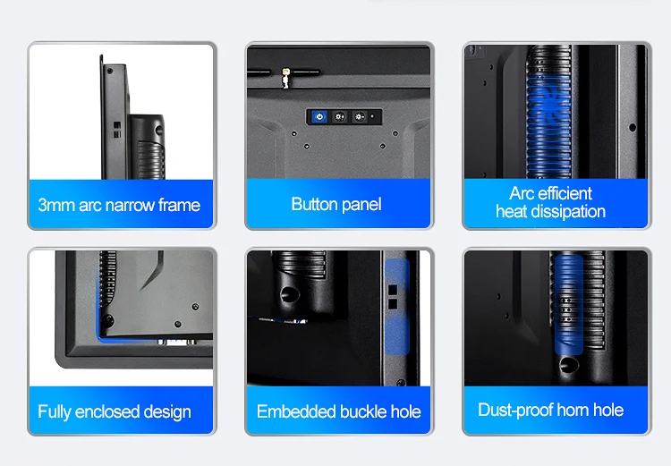 Factory 15.6 inch 1920*1080 X86 structure VESA mounting wall mounting Embedded panel pc industrial touch pc panel IPC 15.6 inch