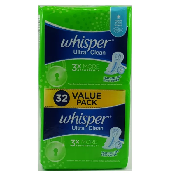 28cm 3X More Absorbency Soft Cover Ultra Clean Heavy Day Hug Wing Ladies Sanitary Pads 16 Pads