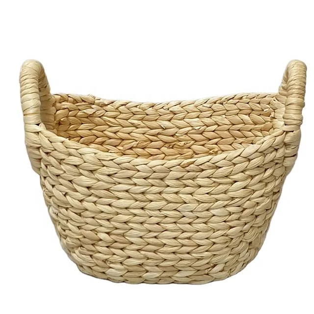 Vietnam jute wholesale wicker basket straw craft wicker craft home derco rattan houseware water hyacinth woven storage basket