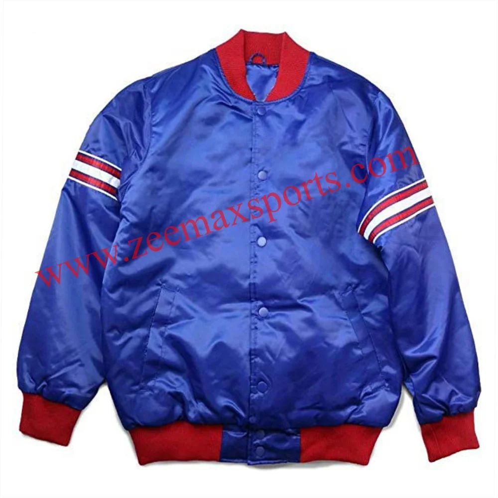 Custom Wholesale Satin Baseball Embroidered Jacket/ College Sublimation Inside Lining Lettermans/ Fashion Bomber Jackets
