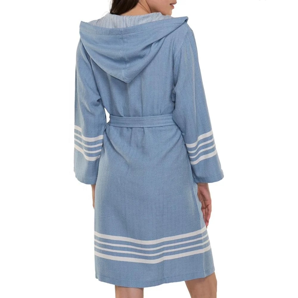 Top Quality Bathrobe with Hood for Men or Women and Breathable Quality Turkish Towels and Bathrobes