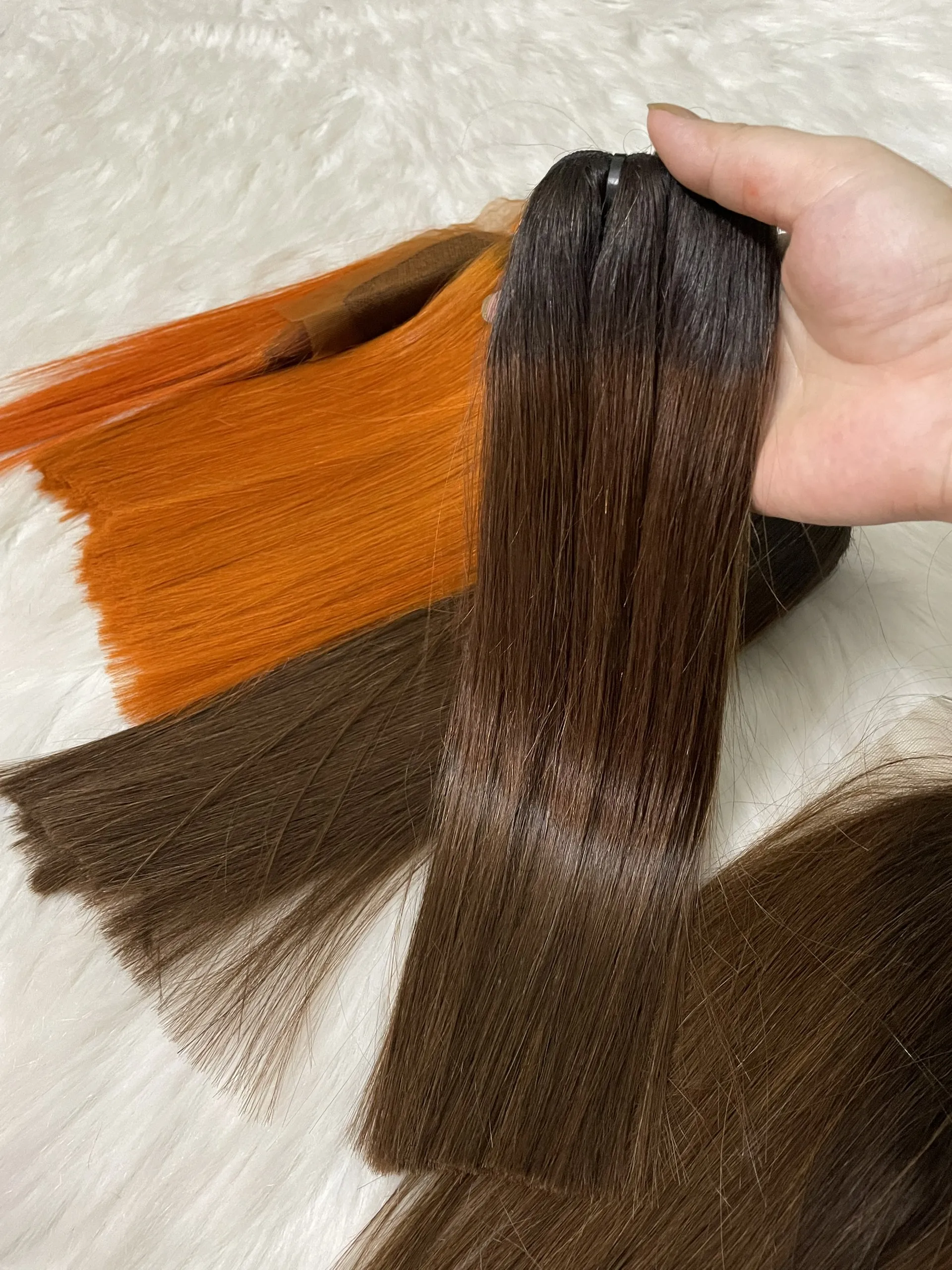 6 октября 2021 года прямые человеческие волосы с застежкой 100% натуральные двойные