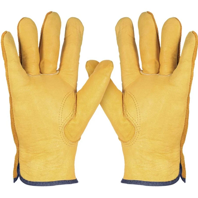  Пакистанские высококачественные прямые продажи с завода безопасные рабочие кожаные перчатки для мужчин