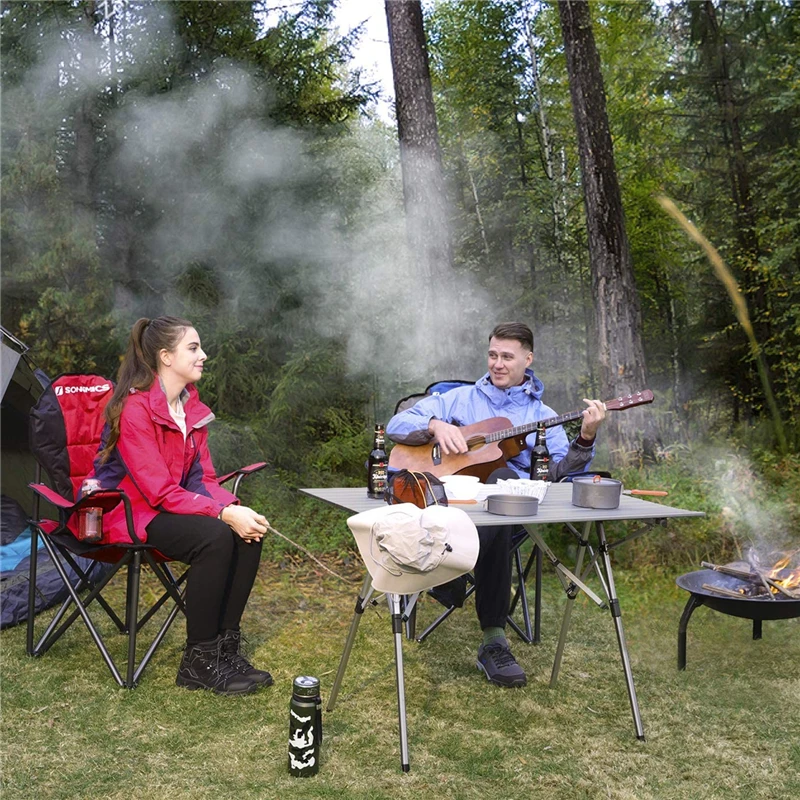 Onwaysports Lightweight Aluminum Outdoor Portable Folding Picnic Table for Camping