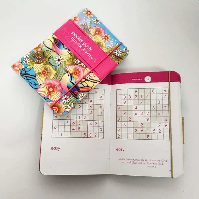  Индивидуальная печать необычной бумаги Crossword головоломка книга с прошитым
