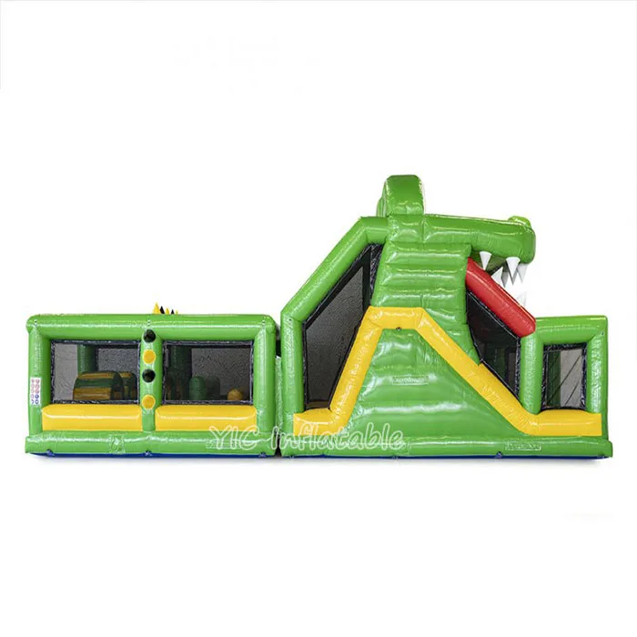 Wholesale kids High Quality Inflatable Combo Bouncer Inflatable Castle Cheap Modular Obstacle Course Crocodile with slide