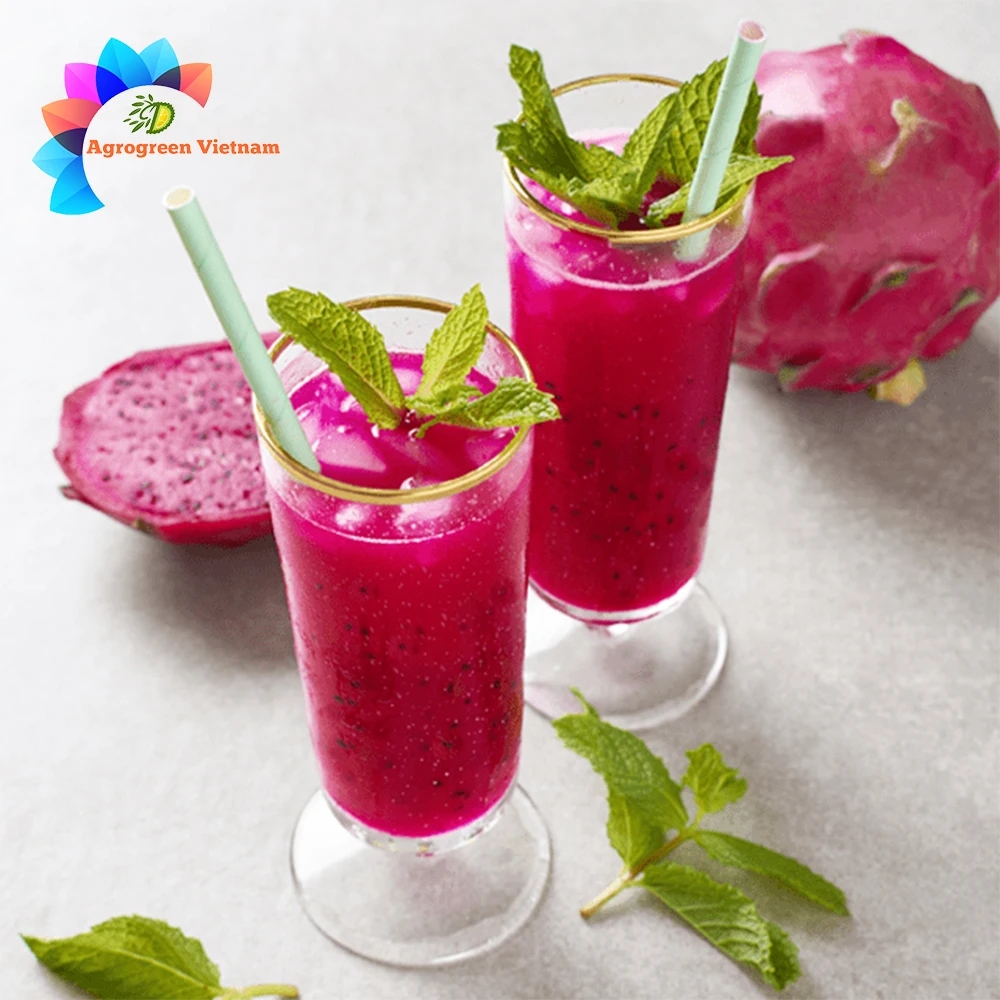 Naturally Sweet Puree Product Nutritious  Fruit Tropical Fresh-Squeezed Red Dragon Fruit Puree