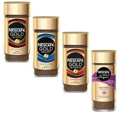 Смесь золотистого черного растворимого кофе NESCAFE, 200 г.