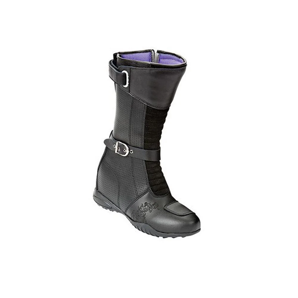 Приключения-для верховой езды Мужские Кожаные Мотоциклетные Перчатки без защищает-шестерни нескользящей подошвы мото-гонке обувь-сапоги